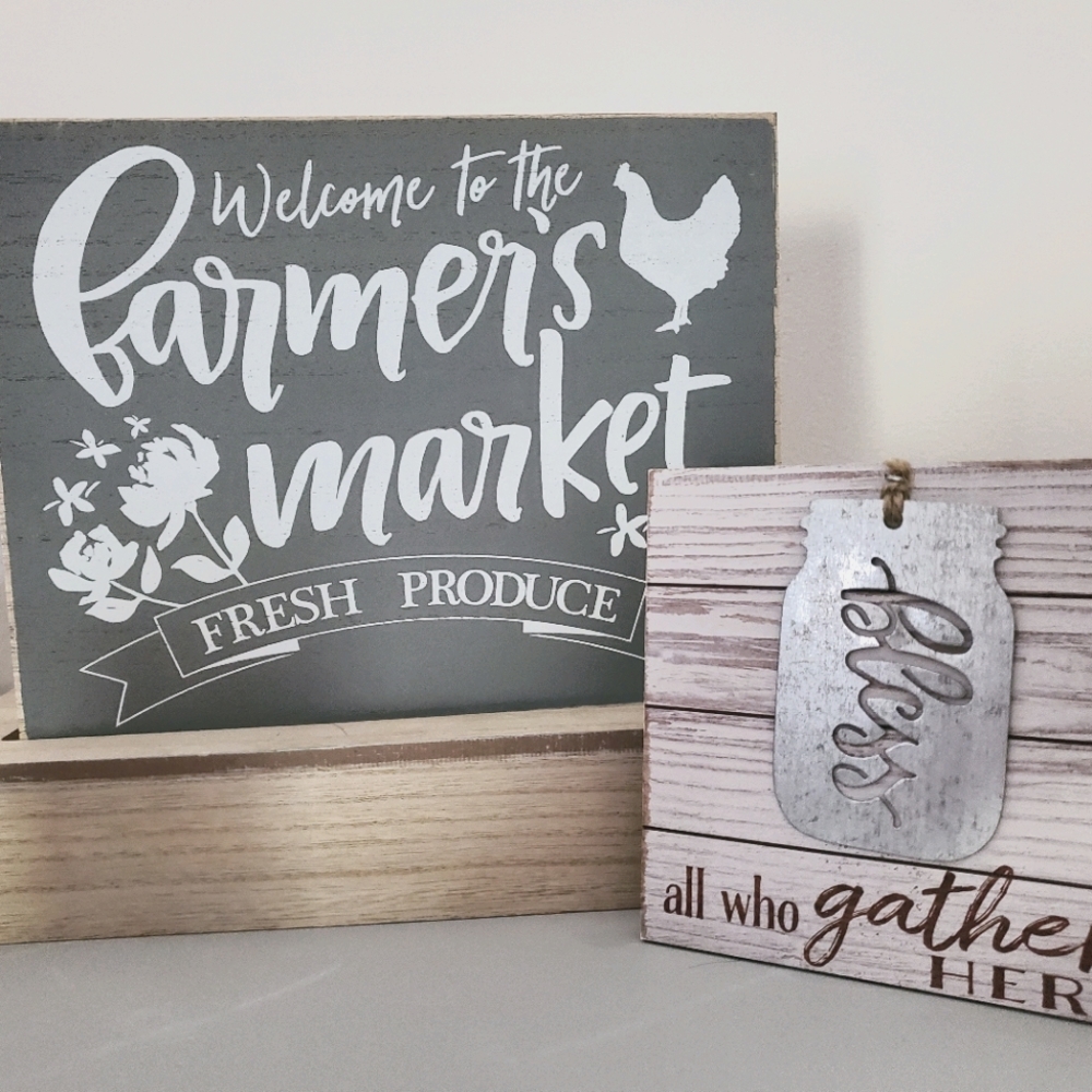 Farmhouse decor set of 2